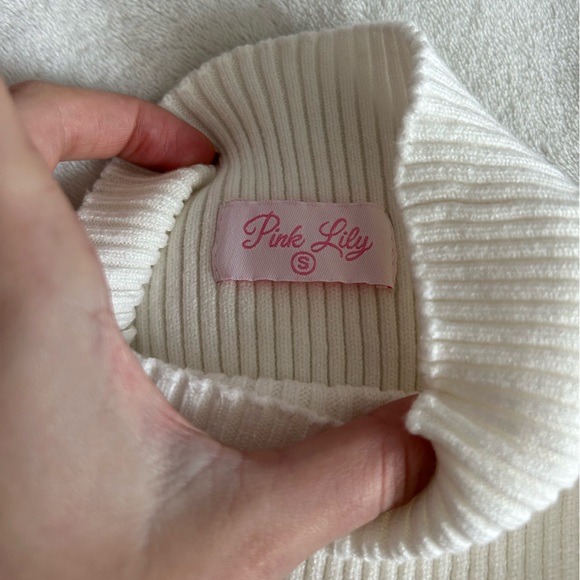 Pink Lily Clear My Schedule Ivory Mock Neck Sweater Tank - Picture 8 of 8